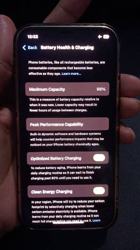 iphone 12 JV battery health 98% 1