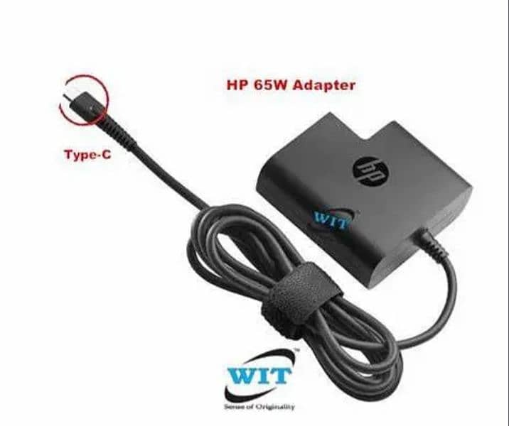 HP TYPE-C Original Charger 65W with long Cable 1