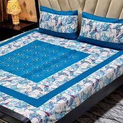 3pc cotton cotton Sotton patch work doublebed sheet Free home delivery