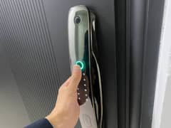 Handle Door lock fingerprint smart Tuya Wifi Door lock wired main gate