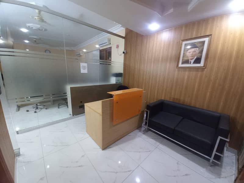 Defence Office Fully Furnished 500 Yards Ground Floor Portion For Rent Line Water 1