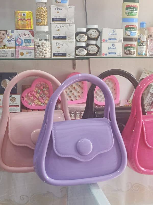 Colorful Plastic Handbags on Display 4