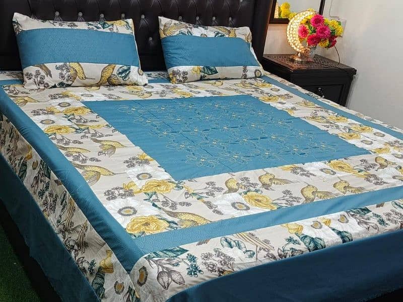 3pc cotton Sotton patchwork bedsheets Free home delivery 7