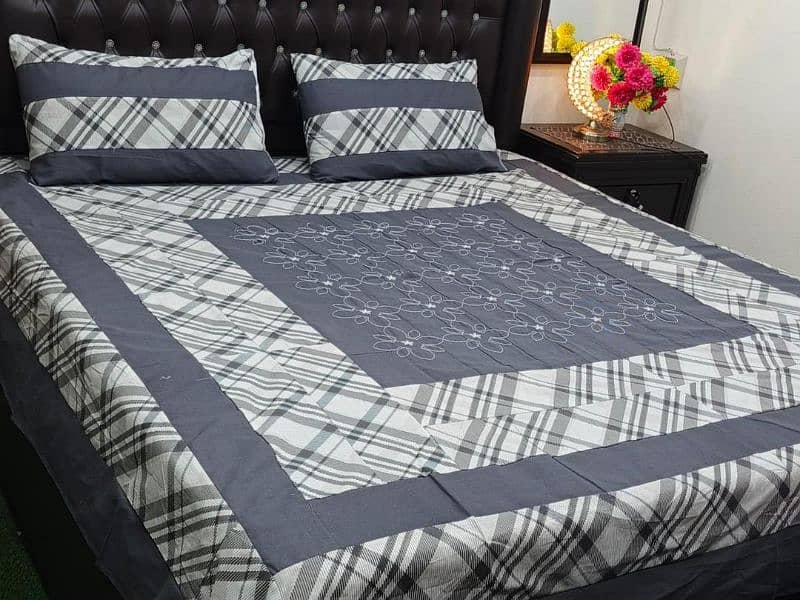 3pc cotton Sotton patchwork bedsheets Free home delivery 9