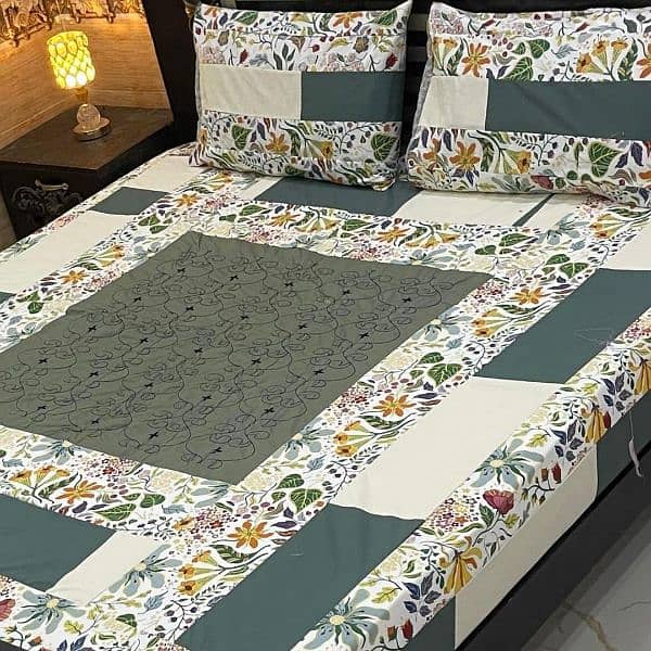 3pc cotton Sotton patchwork bedsheets Free home delivery 10