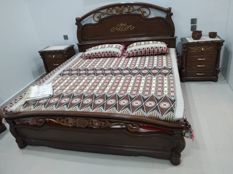 sheesham bed set with mattress 1