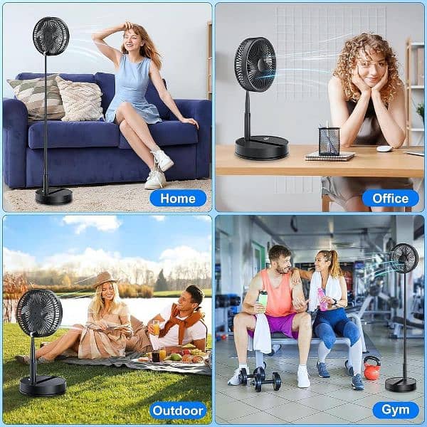 compact Rechargeable fan - Ideal for home and office -1pc - 20 watts 2