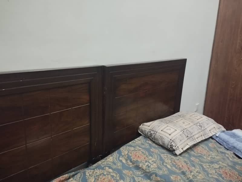 Single Beds (02) along with mattress 5 inch 3