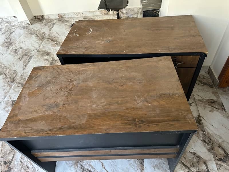 Executive Office Table Pair for Sale Slightly Used 4