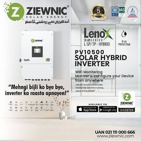 Ziewnic Lenox IP65 8KW Solar Hybrid Inverter 0