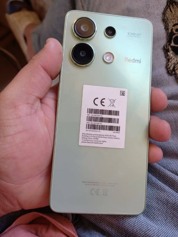 redmi not 13 mint green color 10 by 10 storge8+256 gb original total 0