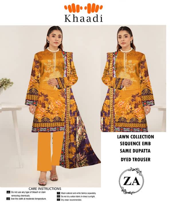 lawn 3 Pc Unstitched Suit for Eid 4