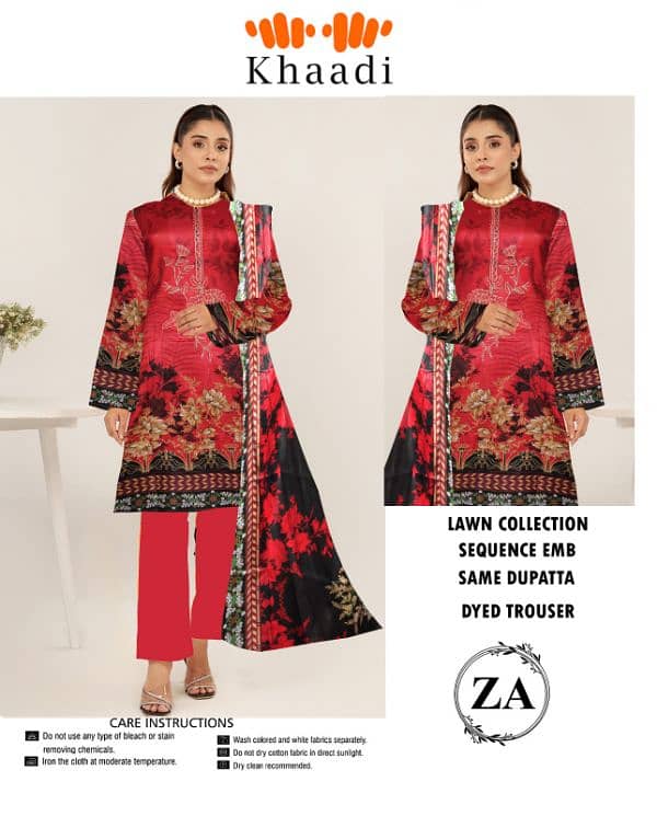 lawn 3 Pc Unstitched Suit for Eid 10