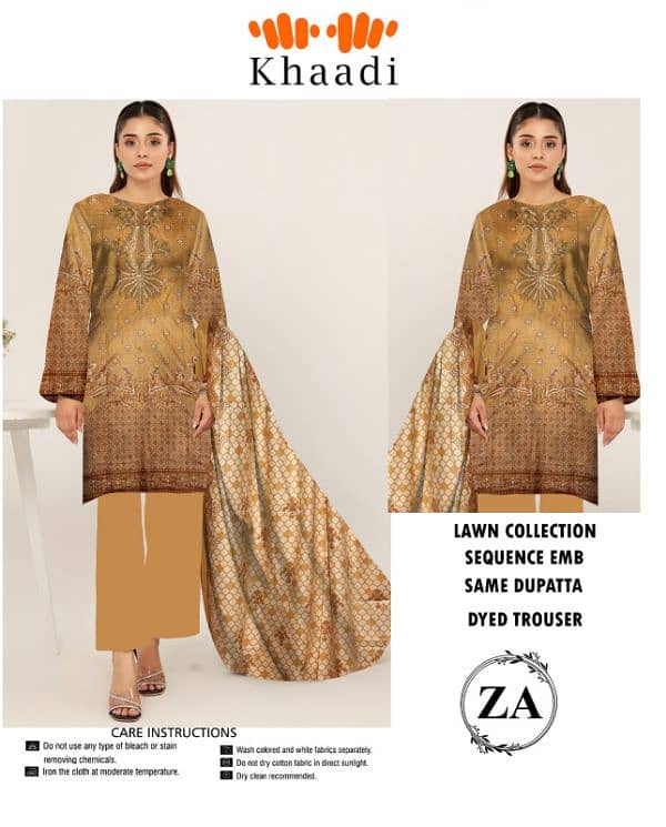 lawn 3 Pc Unstitched Suit for Eid 18