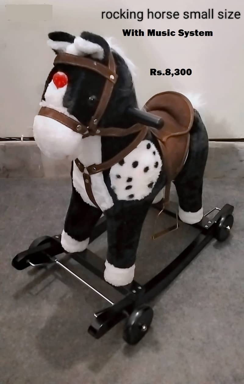 Rocking Horse Big Size With 4 wheel with Music system 3