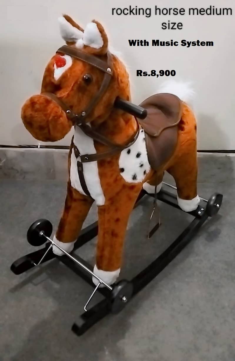 Rocking Horse Big Size With 4 wheel with Music system 4