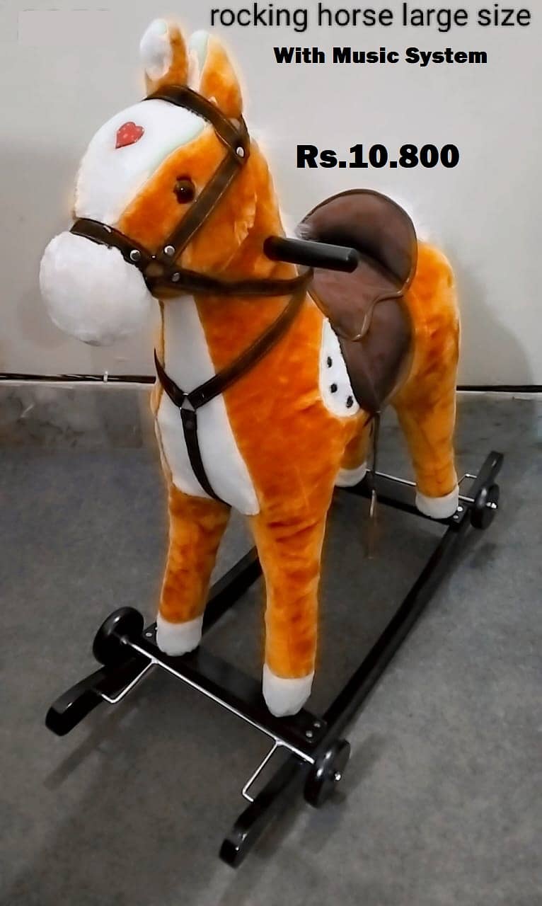 Rocking Horse Big Size With 4 wheel with Music system 2