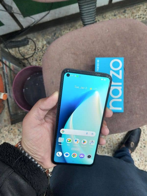 Realme Narzo 50 4GB,64GB complete box. . 03207336717 1