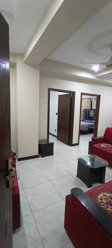 2Bed Luxury fully furnished Apartment For rent On possession flat In B-17 D Block Main markaz 5