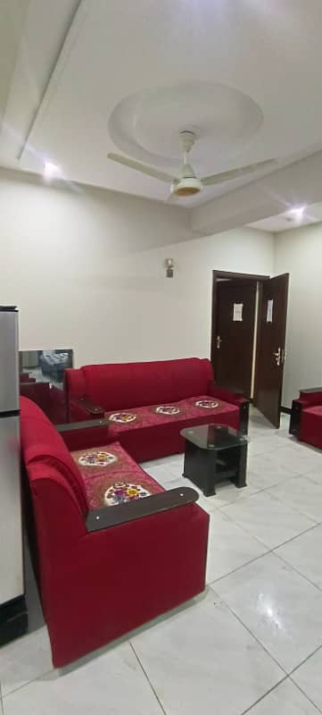 2Bed Luxury fully furnished Apartment For rent On possession flat In B-17 D Block Main markaz 7