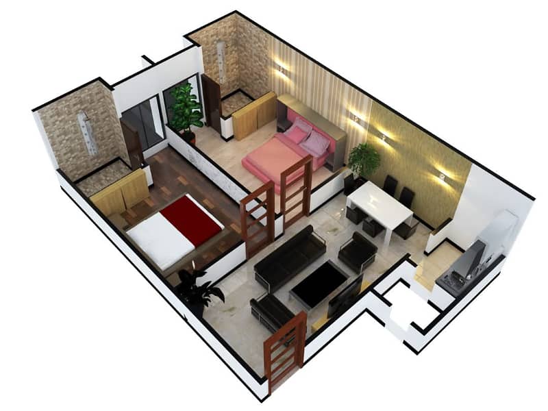 B-17 Brand New 2bed flat available for sale all ready rented flat 9