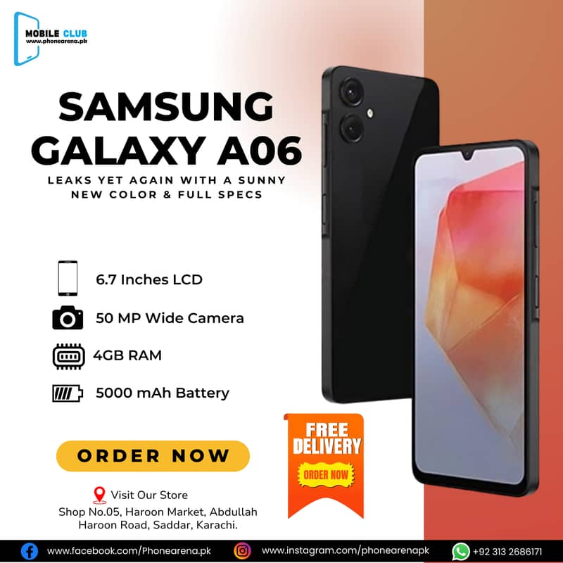 Samsung Galaxy A06 - Box Pack | FREE DELIVERY 0