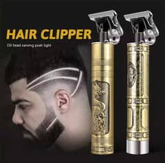 T9 Trimmer Golden Professional Rechargeable HairCutting Machine Metal