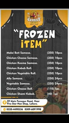 All types of Frozen Samosas Available