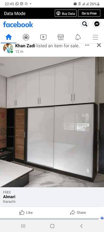 new almari, sliding wardrobe, cabinet style cupboard, kitchen cabinet 2