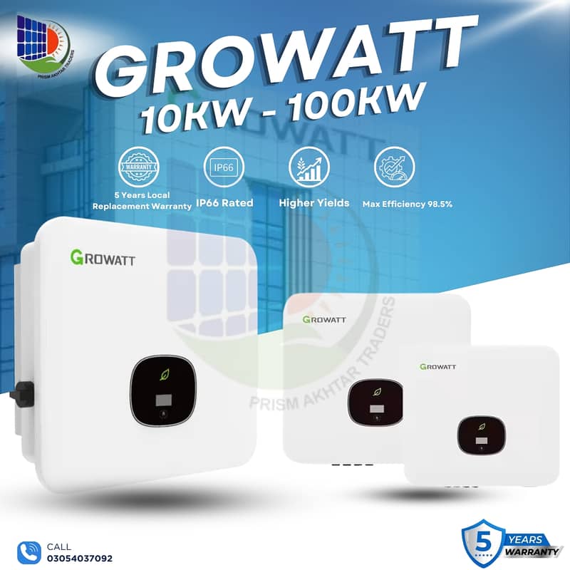 Growatt Hybrid Inverters | 5kw IP65 | 6KW IP20 | 6KW IP65 | 10KW IP65 0