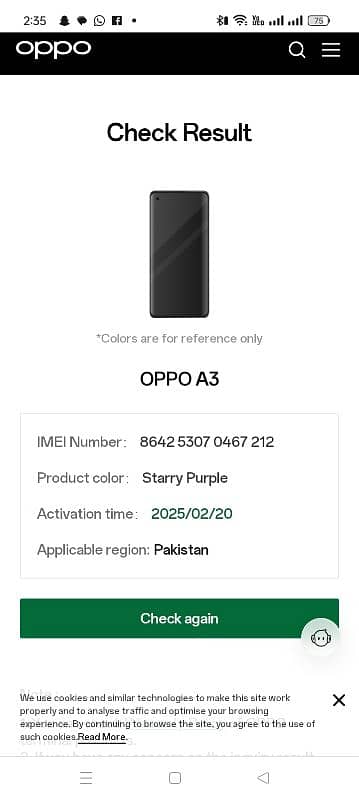 oppo. A3 4