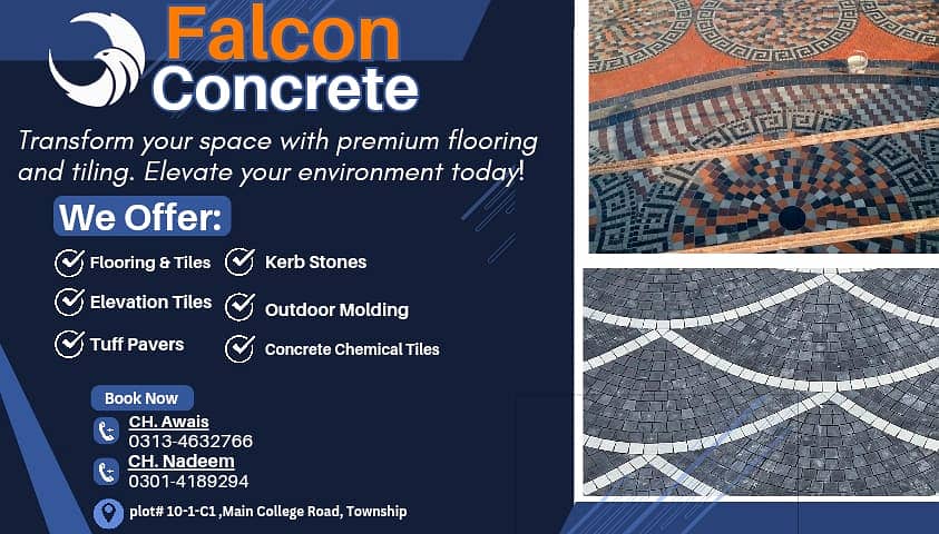 Falcon Concrete, Outdoor Molding Designs & Concrete Tiles - Best Price 12