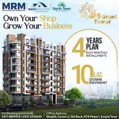 Shops Available 4 Years Installment in North Town Residency Phase 1