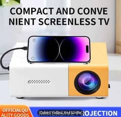 YG300 Mini Portable Projector, USB Powered, Supports USB Mobile Phone