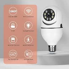 Bulb Camera 1080p WIFI 360 Degree Panoramic Night Vision CCTV Camera