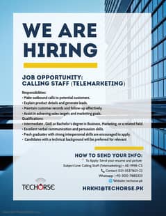 Calling Staff (Telemarketing)