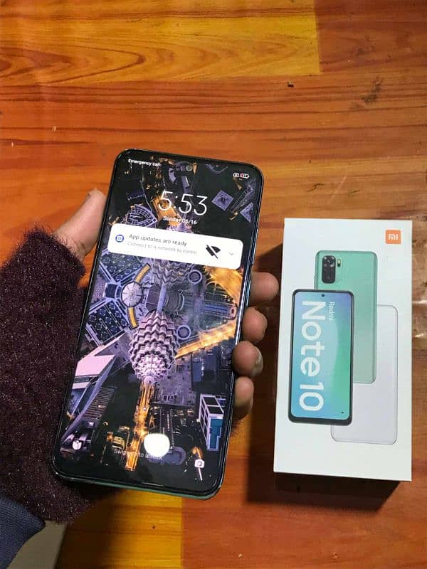 redmi note 10 urgent sale 4/128gb with box charger 0