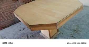 hard wood table large size with two boxes without chairs