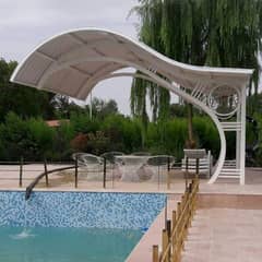 Pvc tensile shade, Restaurant roofing shed, New design parking, Porch