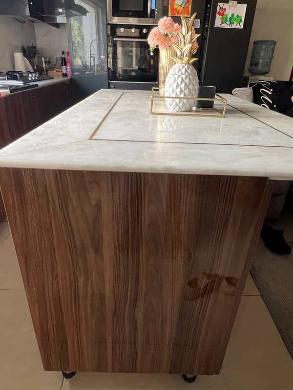 kitchen island with spacious cupboards 2