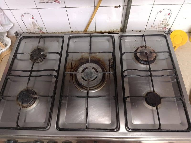 5 burner cooking range with gas oven, big Size 1