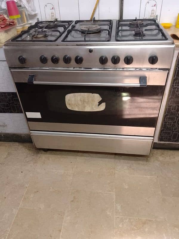 5 burner cooking range with gas oven, big Size 3