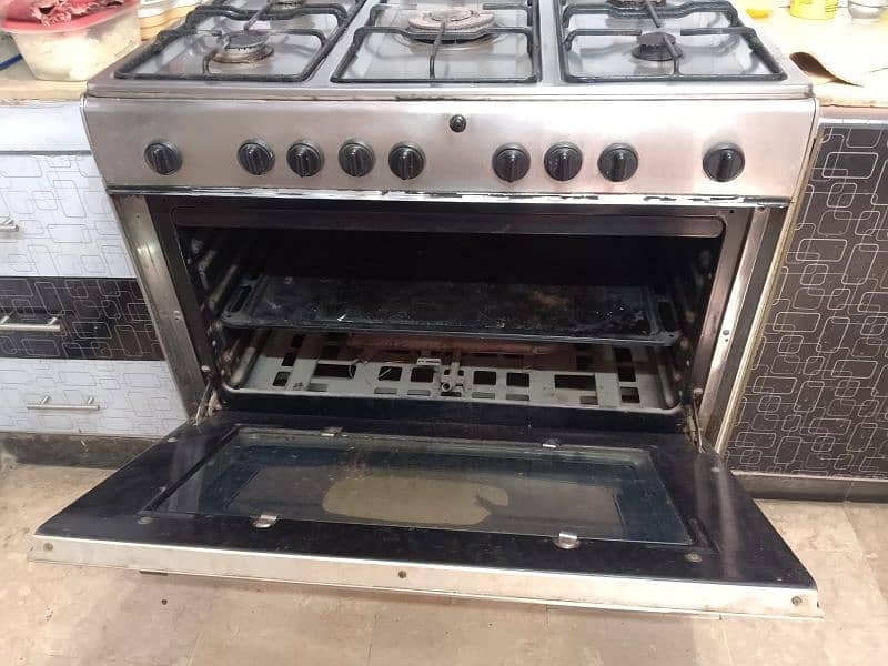 5 burner cooking range with gas oven, big Size 5