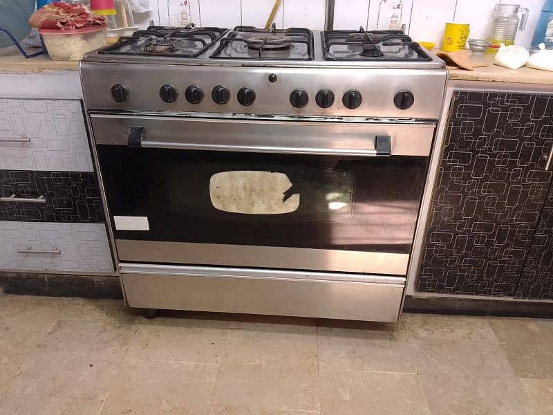 5 burner cooking range with gas oven, big Size 6