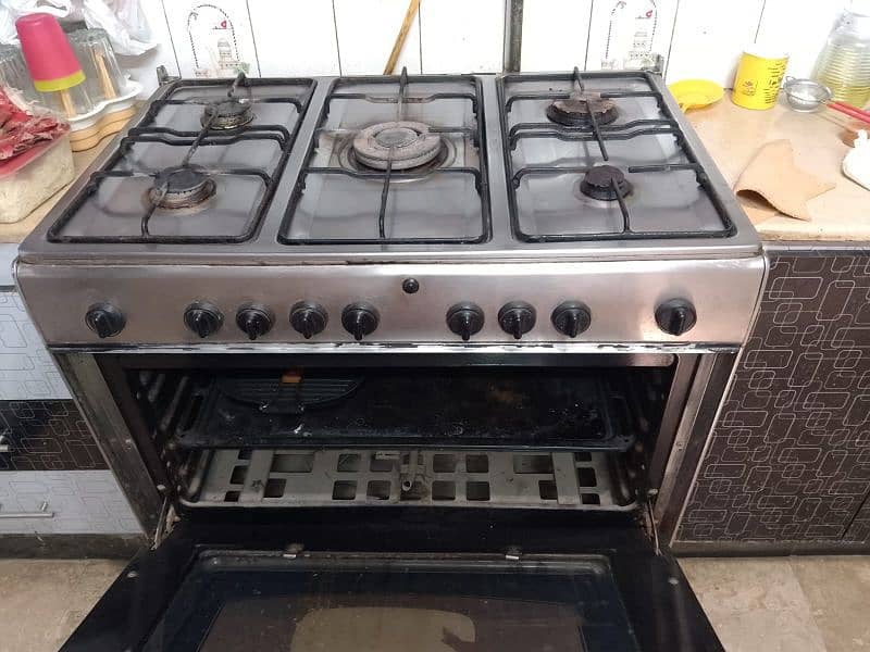 5 burner cooking range with gas oven, big Size 8