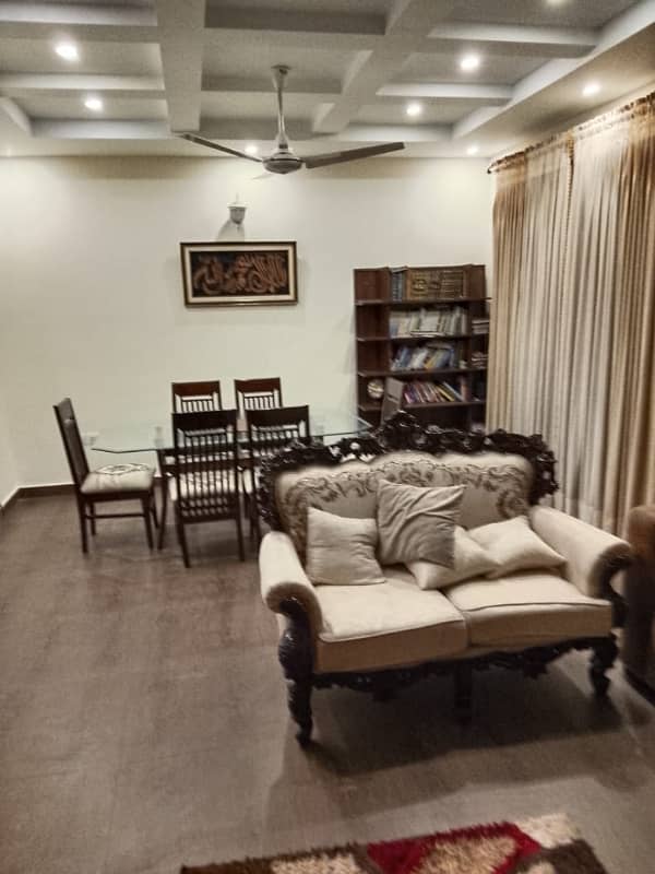 Fully Furnished One Kanal Lower portion 3 beds available for rent in Gulberg III Falcon Complex Lahore 2