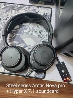 Gaming headphones Steel series Arctis nova+ soundcard