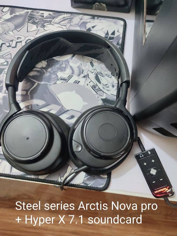 Gaming headphones Steel series Arctis nova+ soundcard 0