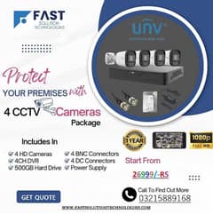 UNV 4 CAMERA PACKAGE RAMZAN OFFER