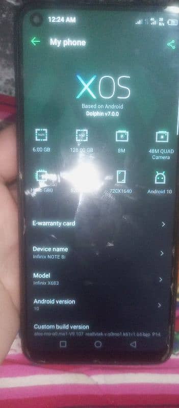 infinix note 8i 6/128 no box and charger only cable 2